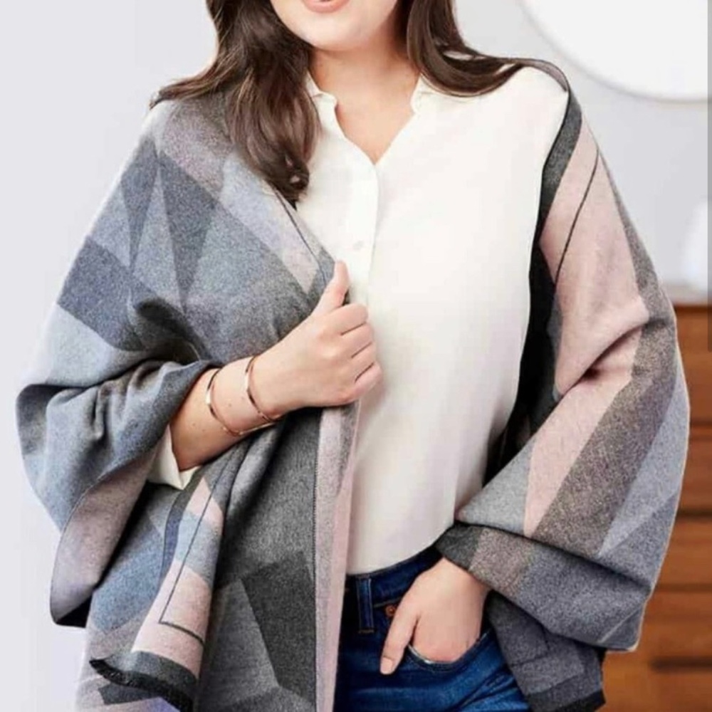 Soia & Kyon Scarf/Wrap in Rose & Charcoal - Brand New.